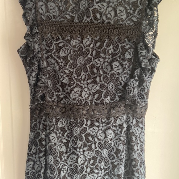 Zara blue and black lace dress Sz M - Picture 12 of 15